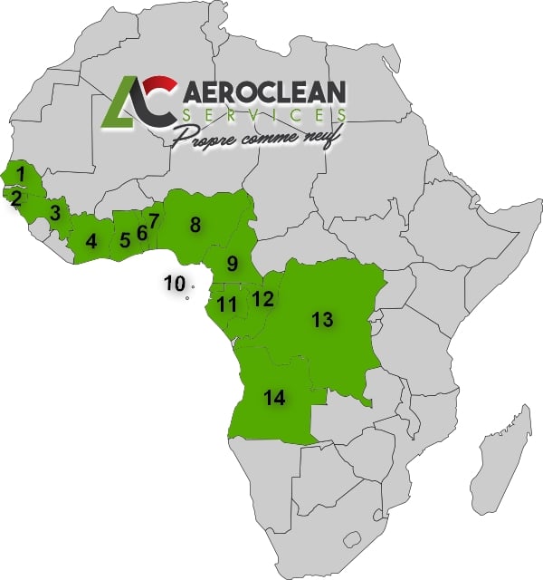 carte afrique distributeur aeroclean services